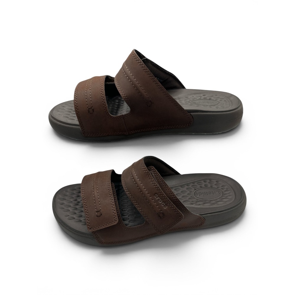 Crocs Yukon Vista II LiteRide Sandals Espresso Brown Adjustable Men's 11